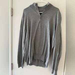 Brooks Brothers Gray Zip-Up Men's Sweater